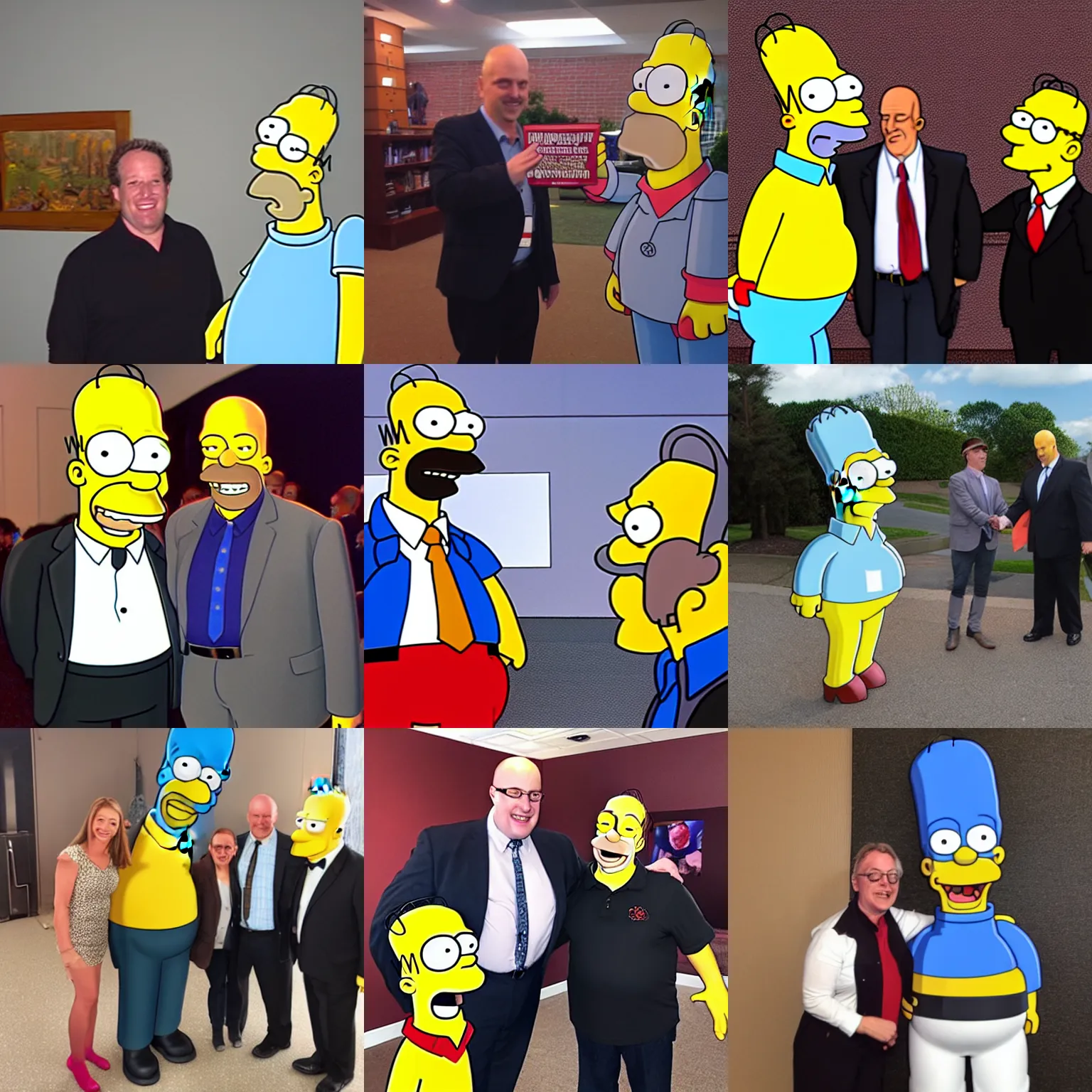 Prompt: <surreal>meeting homer simpson</surreal>