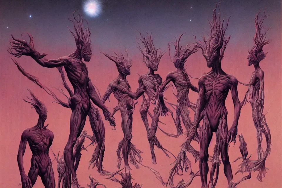 Prompt: universe, wayne barlowe.