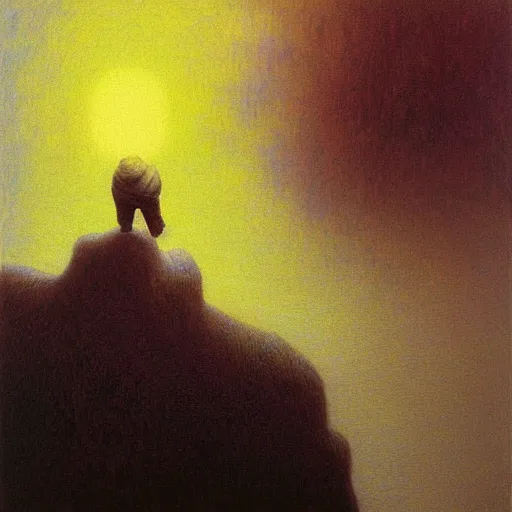 Prompt: ! dream portrait of porter robinson by zdzisław beksinski