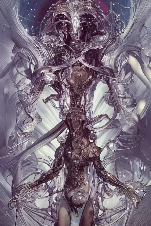 Prompt: now is the time to relaunch the dream weapon, by artgerm and yoshitaka amano and moebius and hr giger and zdislaw beksinski and hajime sorayama and alphonse mucha, hyperdetailed, symmetry, glamour, surreal, dc comics, ornate, stunning, nebula, explosions in the sky, trending on artstation