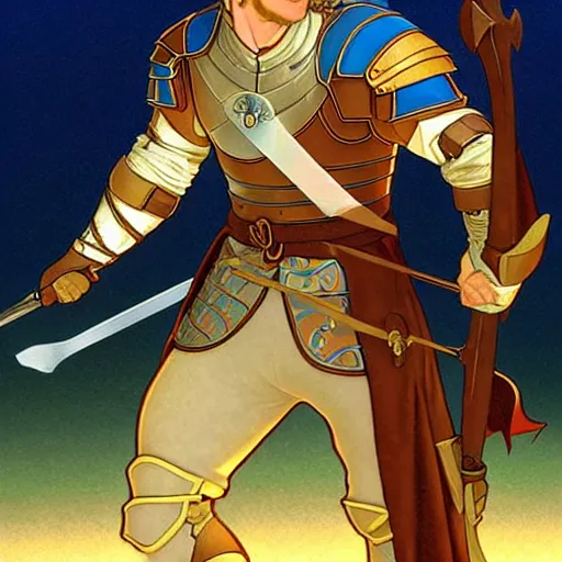 Prompt: arthur pendragon training with his favorite knight, natural lighting, path traced, highly detailed, high quality, cartoon, digital painting, by don bluth and ross tran and j. c. leyendecker and alphonse mucha