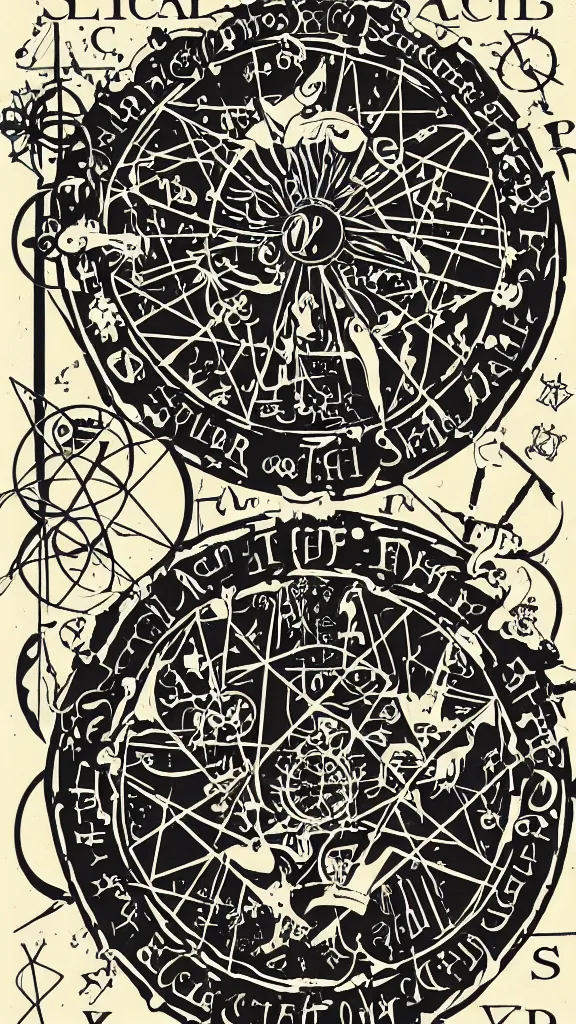 Image similar to occult science lab summoning circle machine