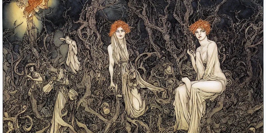 Image similar to dark night of the human soul experienced before enlightenment by rebecca guay