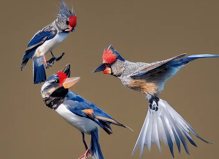 Image similar to birds with arms