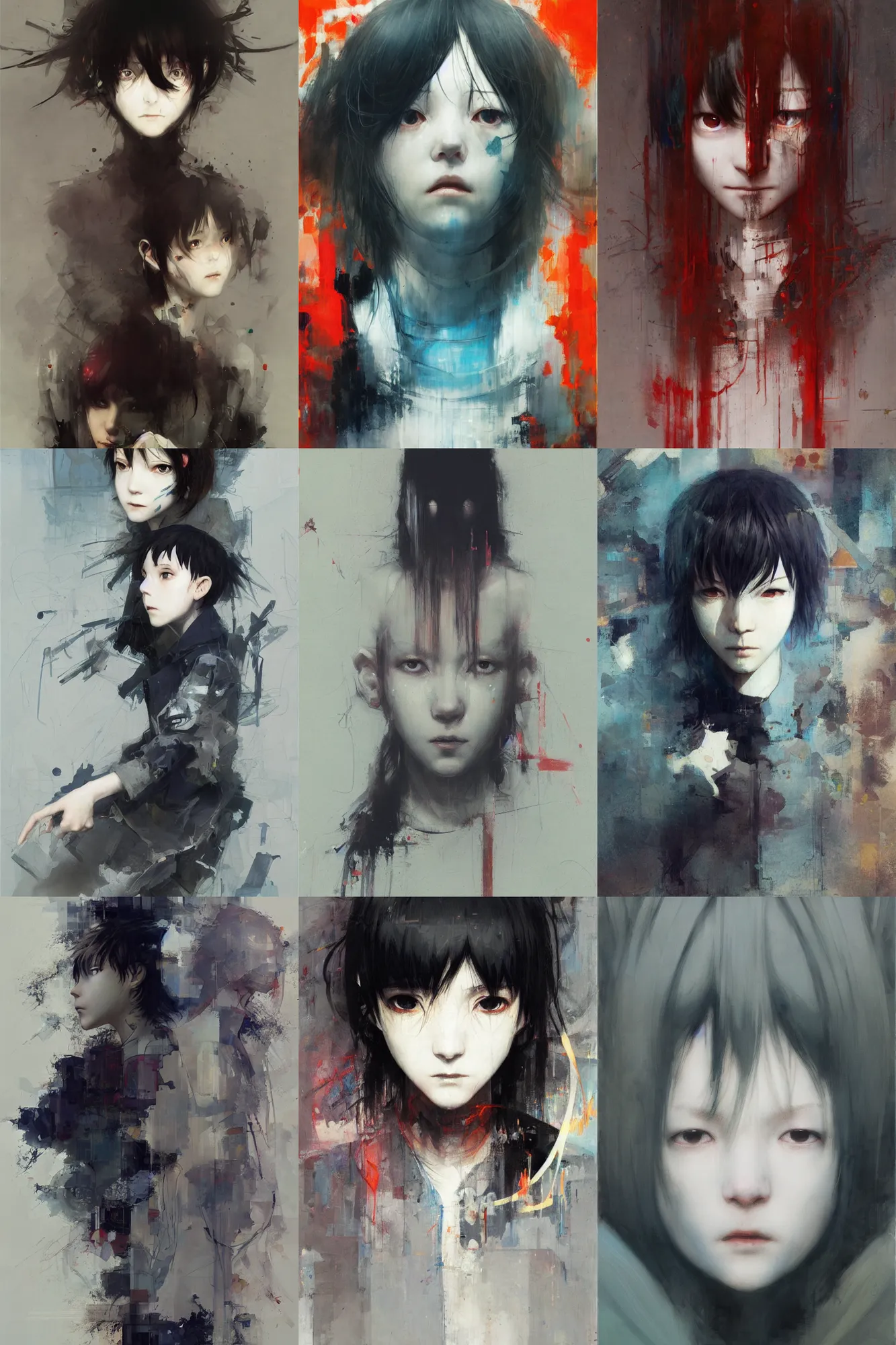 Prompt: serial experiments lain by ruan jia and james jean