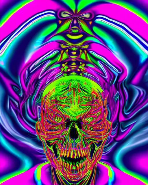 Prompt: psychedelic trip the future and i saw death coming to get me, death, trippy, lots of eyes, 8k, ultra realistic