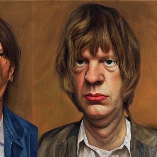 Image similar to high quality high detail painting by lucian freud, hd, thurston moore, portrait, sonic youth