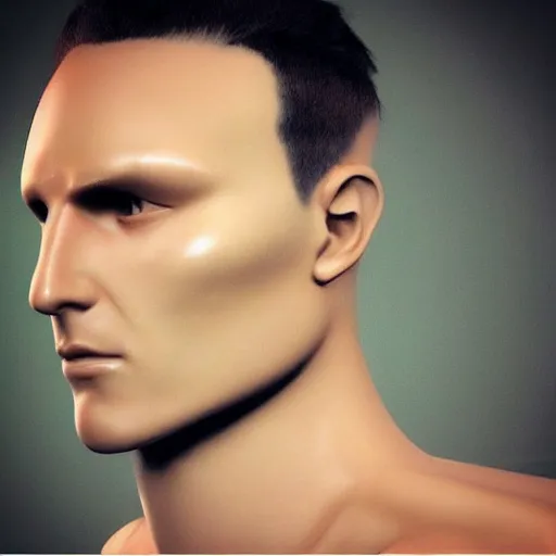 Prompt: “a realistic detailed photo of a guy who is an attractive humanoid who is half robot and half humanoid, who is a male android, Coach Shawn Flaherty, shiny skin, posing like a statue, blank stare, different eye colors, on display, sparks coming out from his body”