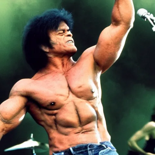 Image similar to hulk performing at woodstock