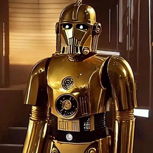 Image similar to screencap of c - 3 p 0 in a star wars movie