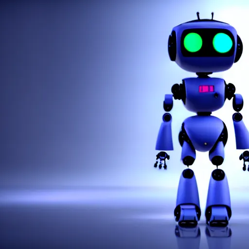 Image similar to a cute little robot is made of eis. super realistic 8 k render of a elegant, cinematic composition