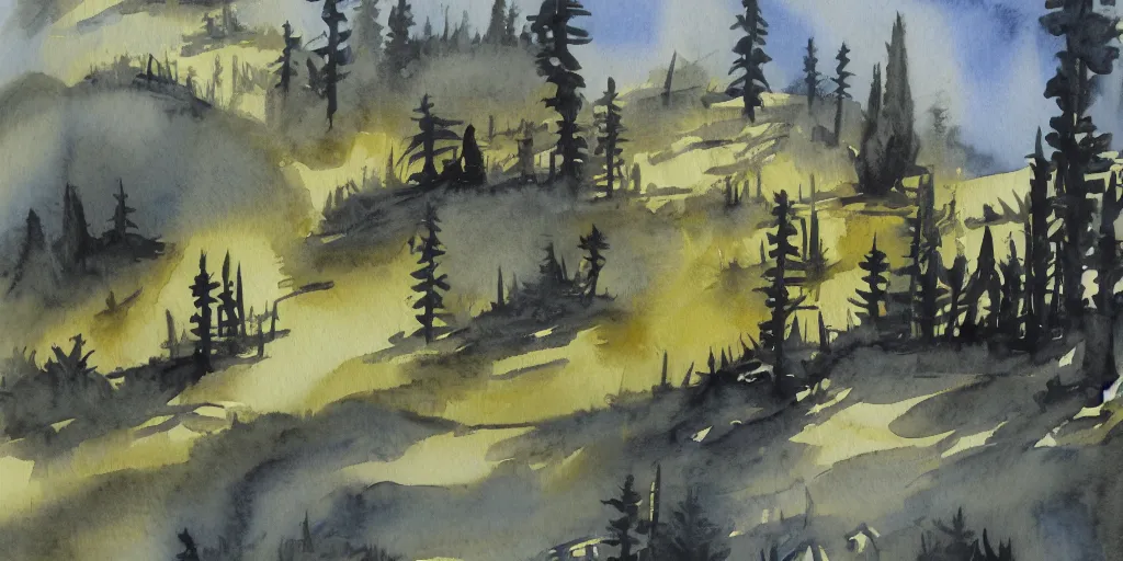 Prompt: outer wilds, watercolour