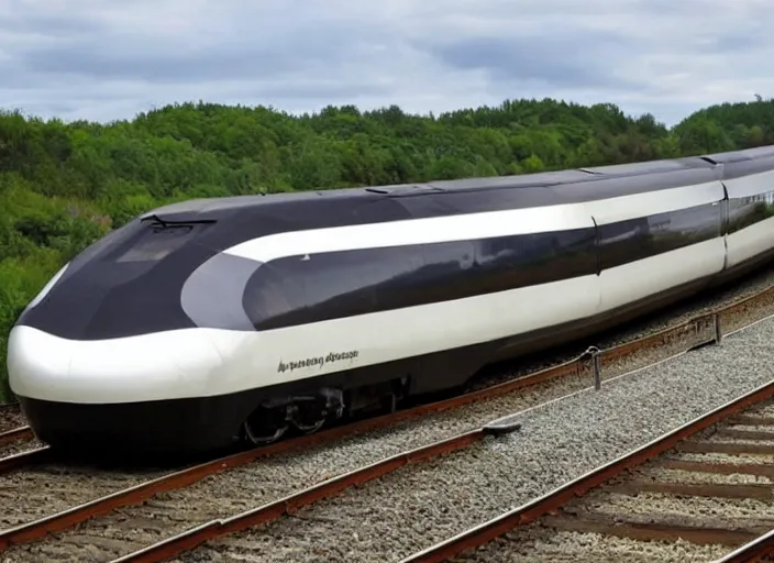 Image similar to A train that looks like a snake. This advanced train was designed to look like a snake.