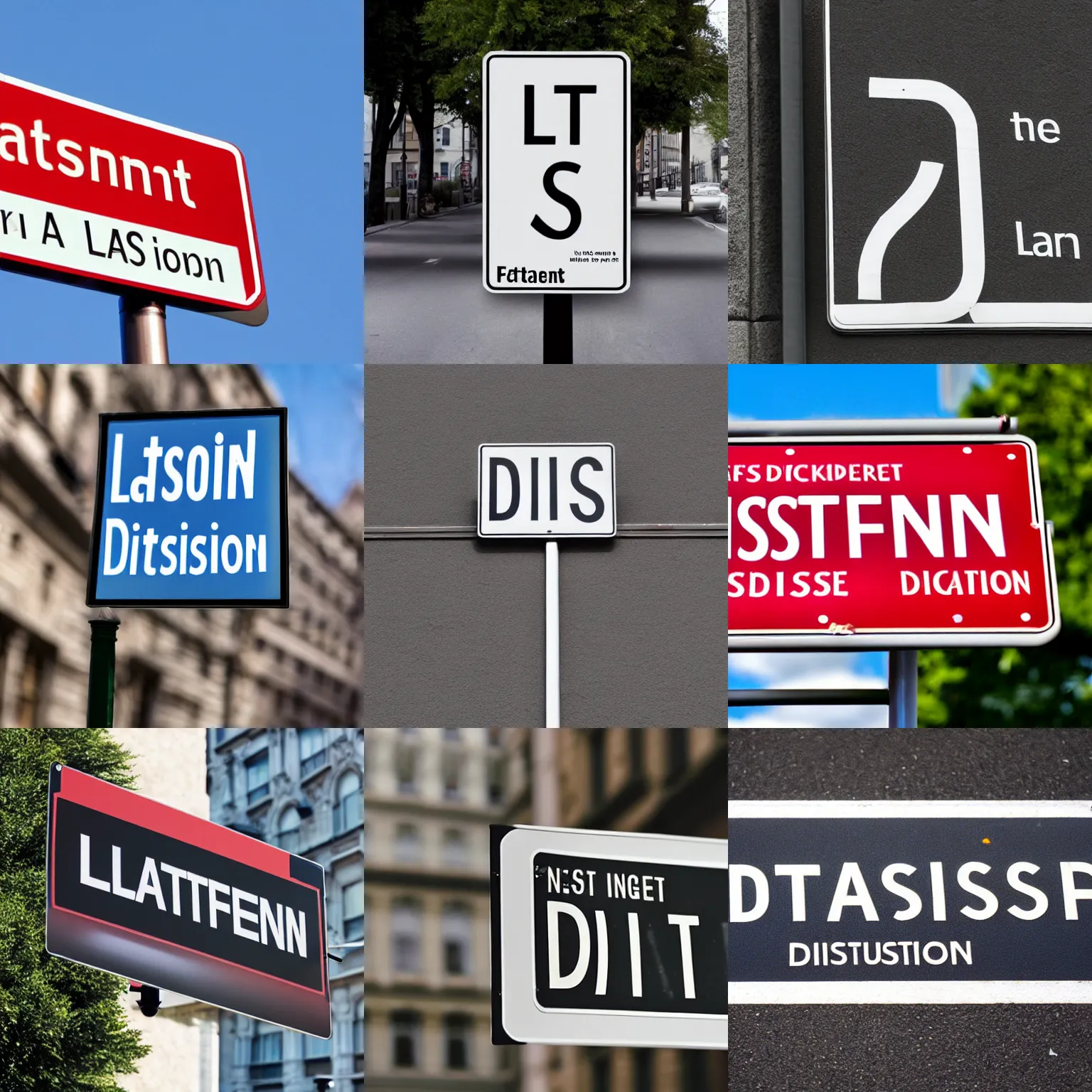 Prompt: a street sign that reads latent diffusion