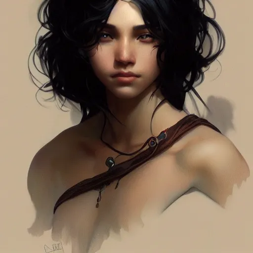 Prompt: young boy, black hair, gorgeous, amazing, feminine, elegant, intricate, highly detailed, digital painting, artstation, concept art, sharp focus, illustration, art by artgerm and greg rutkowski and alphonse mucha