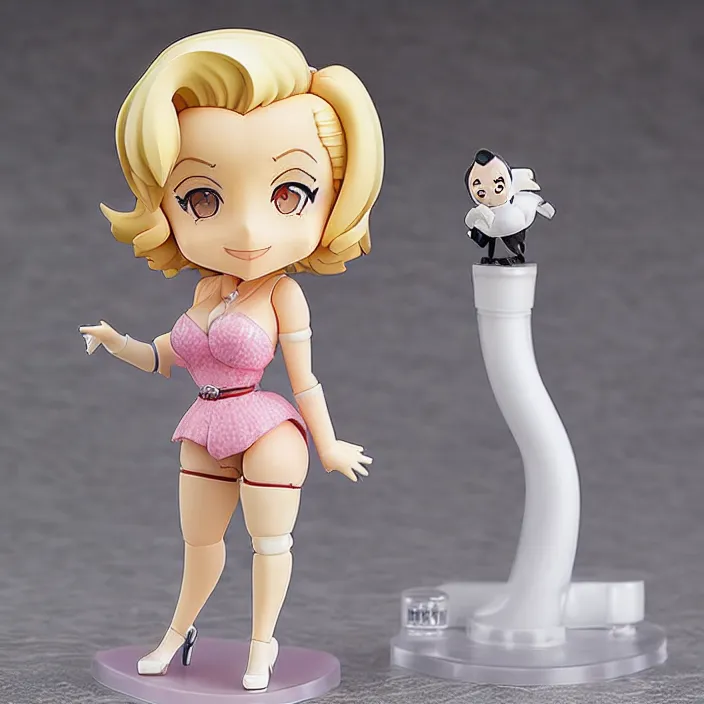 Prompt: [Marilyn Monroe], An anime Nendoroid of [Marilyn Monroe], figurine, detailed product photo