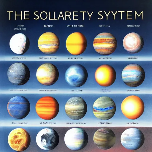 Prompt: the solar system by wu daozi