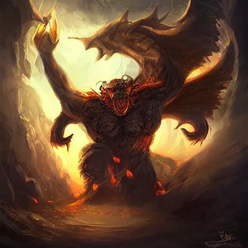 Image similar to fantasy art balrog