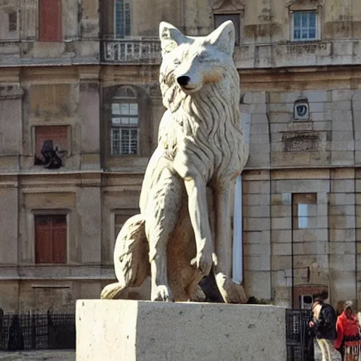 Prompt: “ capitoline wolf ” statue with a fox instead of a wolf