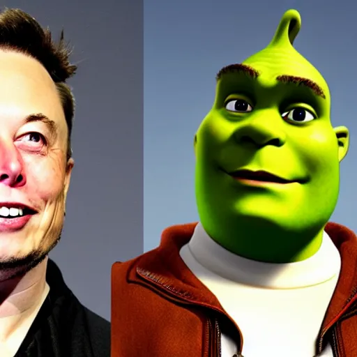 Image similar to elon musk as shrek