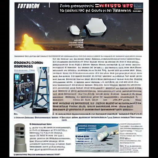 Image similar to newspaper advertisement for asteroid mining equipment