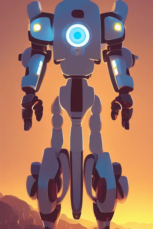 Image similar to metabots medabots medarotto medarot robot minimalist comics, behance hd by jesper ejsing, by rhads, makoto shinkai and lois van baarle, ilya kuvshinov, rossdraws global illumination ray tracing hdr radiating a glowing aura