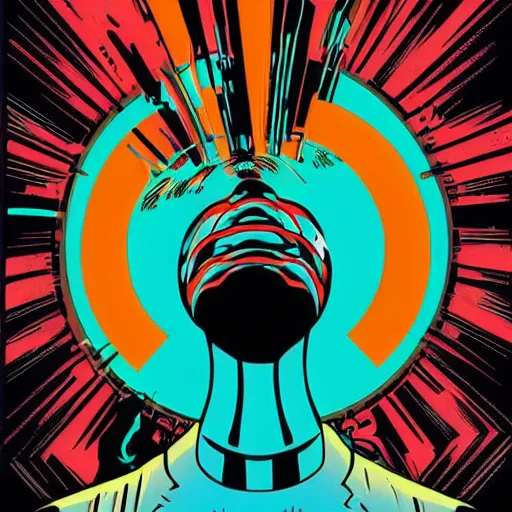 Image similar to retro futurist illustration art by butcher billy