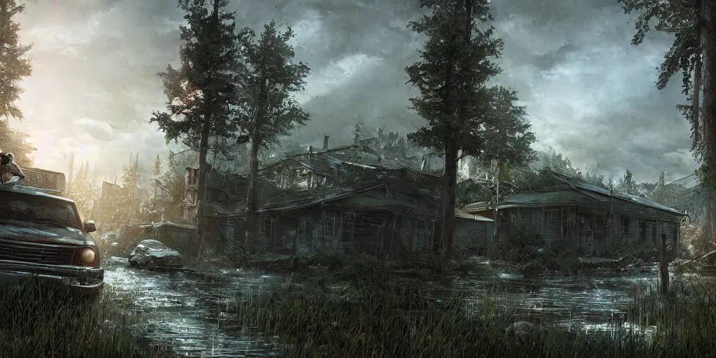 Background wallpaper of the last of us scenery