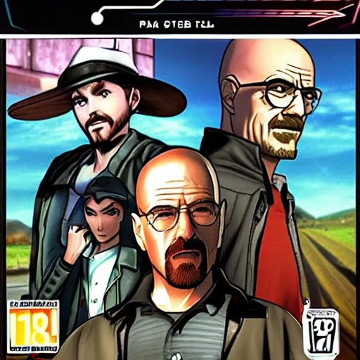 Image similar to breaking bad jrpg ps2 game of the year cover greatest hits