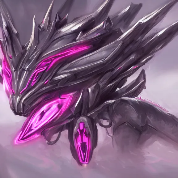 Image similar to very close up foot pov shot, hyperdetailed elegant beautiful stunning, anthropomorphic mecha female dragon, showing detailed dragon paws to camera, sharp claws, soft pads, sharp silver armor, fuchsia skin, anthro dragon art, warframe destiny fanart, furry paws furry, furaffinity, deviantart, octane, ekasportal