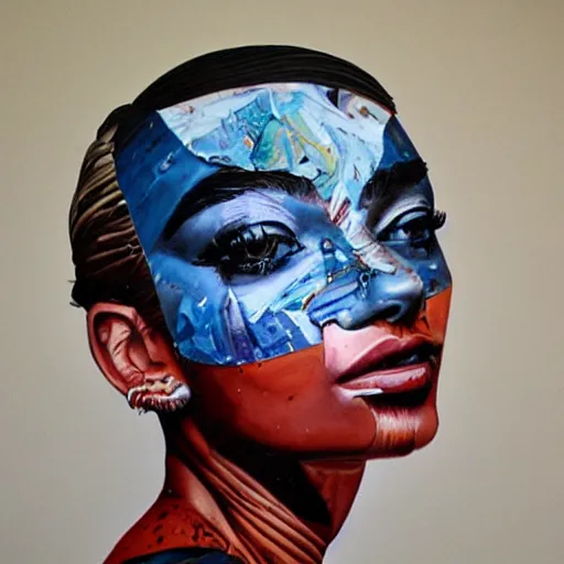 Image similar to a sculpture of Planet Earth, by Sandra Chevrier