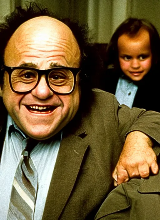 Prompt: Danny DeVito in The Shining