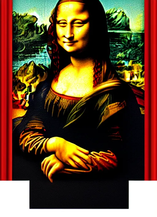 Prompt: Mona Lisa drawn in MS paint