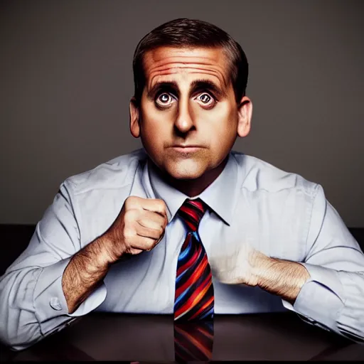 Image similar to steve carell as michael scott by mike campau