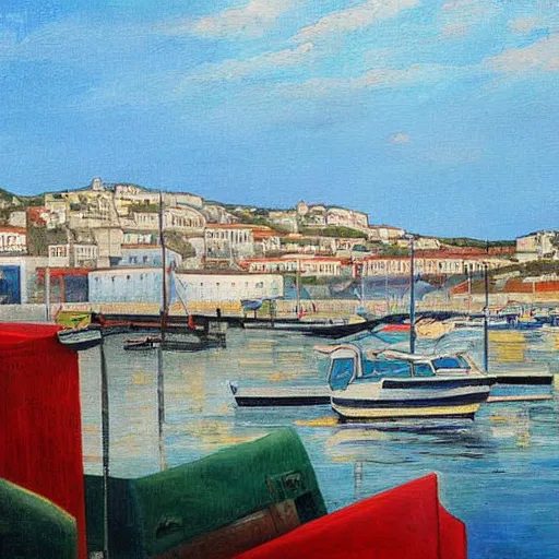 Image similar to tanger harbour painting by claude monnaie