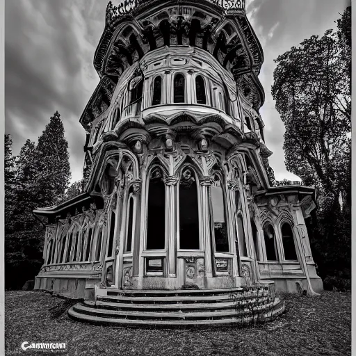 Prompt: !dream Ornate house inspired by roman and gothic architecture. TCanon EF 28mm f/2.8 IS USM Wide Angle Lens .