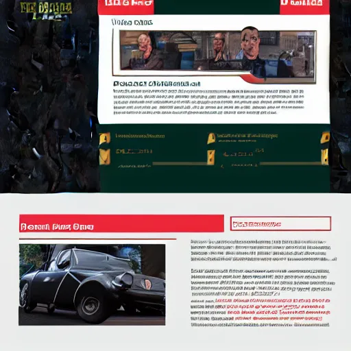 Image similar to website design for a gta roleplay project