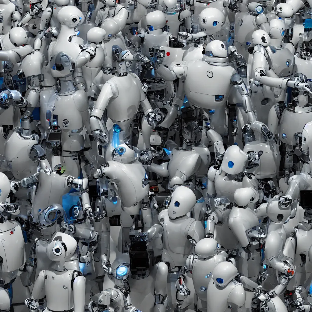 Prompt: robots doing human jobs