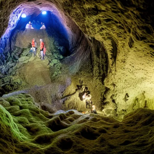 Prompt: Exploring the Deep Chrystal Garden Cave, National Geographic Photo Contest Winner