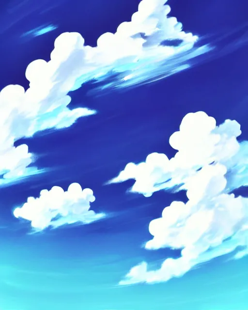 Cartoon sky vector day landscape anime style clouds, background design.  14195595 Vector Art at Vecteezy