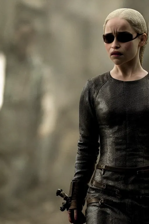 Prompt: Emilia Clarke in the Matrix