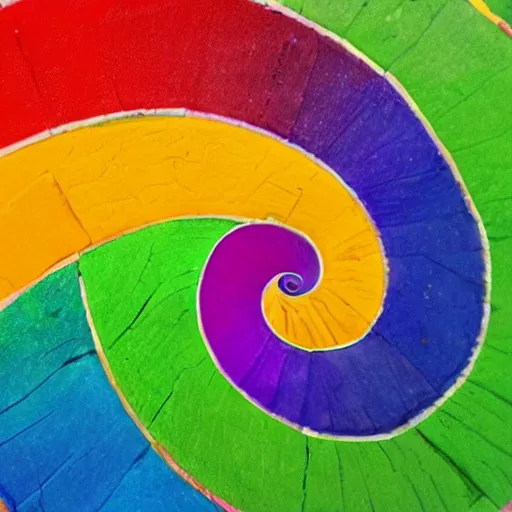 Image similar to rainbow spiral