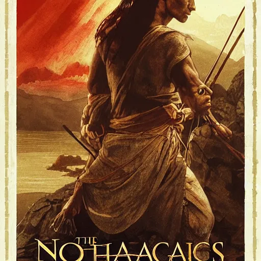 Prompt: The last of the Mohicans, game poster , Artwork by Akihiko Yoshida, cinematic composition