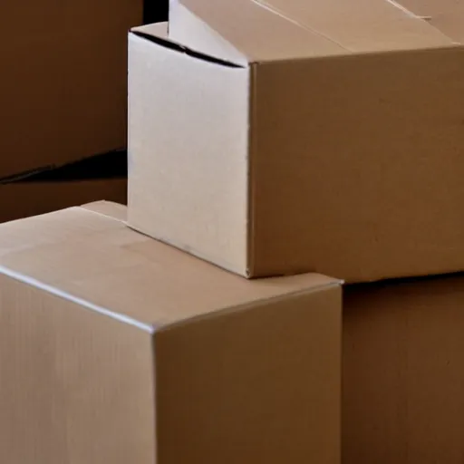 Image similar to two cardboard boxes kissing