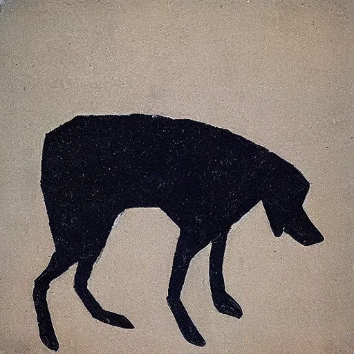 Image similar to “black dog by Bill Traylor”