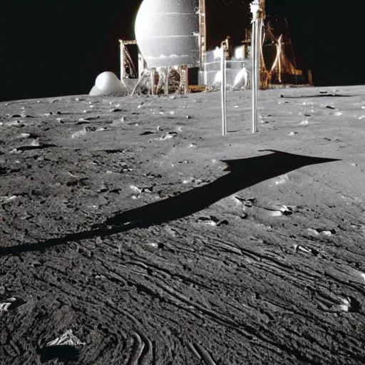 Prompt: a gothic cathedral on the moon, nasa photo