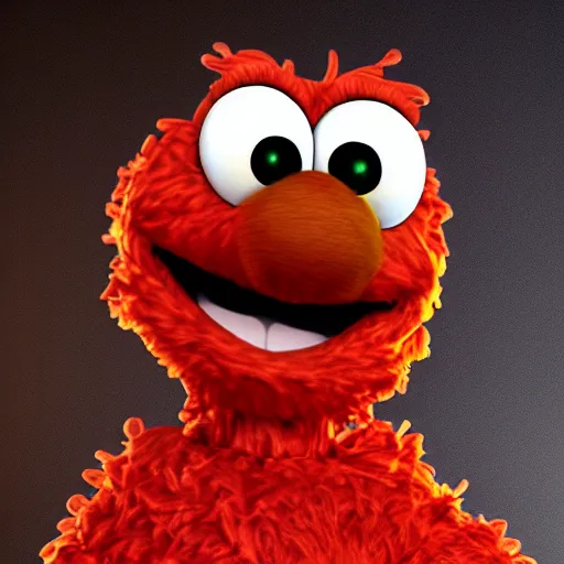 Prompt: Elmo as pinhead high resolution high detail cinematic lighting photorealistic 4K hyperrealistjc photographic