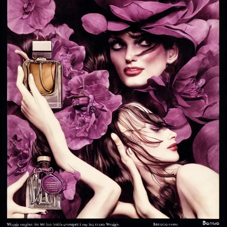 Prompt: fragrance advertising campaign by bernie wrightson