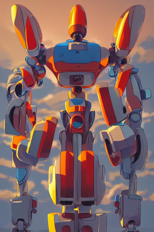 Image similar to metabots medabots medarotto medarot robot minimalist comics, behance hd by jesper ejsing, by rhads, makoto shinkai and lois van baarle, ilya kuvshinov, rossdraws global illumination ray tracing hdr radiating a glowing aura