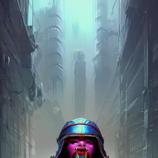 Image similar to cyberpunk viking helmet mask warrior goddess robot ninja fantasy, art gta 5 cover, official fanart behance hd artstation by jesper ejsing, by rhads, makoto shinkai and lois van baarle, ilya kuvshinov, ossdraws